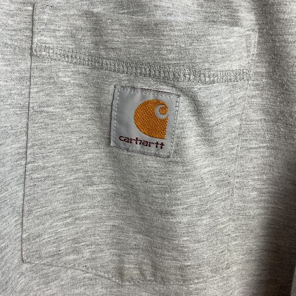 Carhartt Force Relaxed Fit Raglan Pocket Button up Tee Mens 2XL Grey - Picture 3 of 12